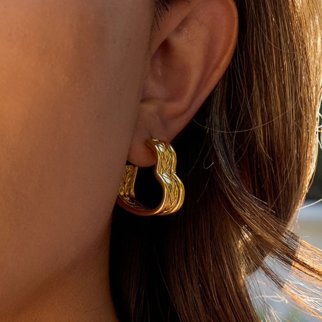 Aretes Corazón Gigante
