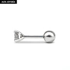 Aretes OJA N° 1 | Oro Blanco & Diamante