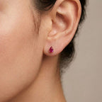 Aretes Lagrima Rosa
