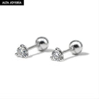 Aretes OJA N° 1 | Oro Blanco & Diamante