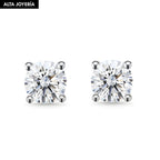 Aretes OJA N° 2 | Oro Blanco & Diamante