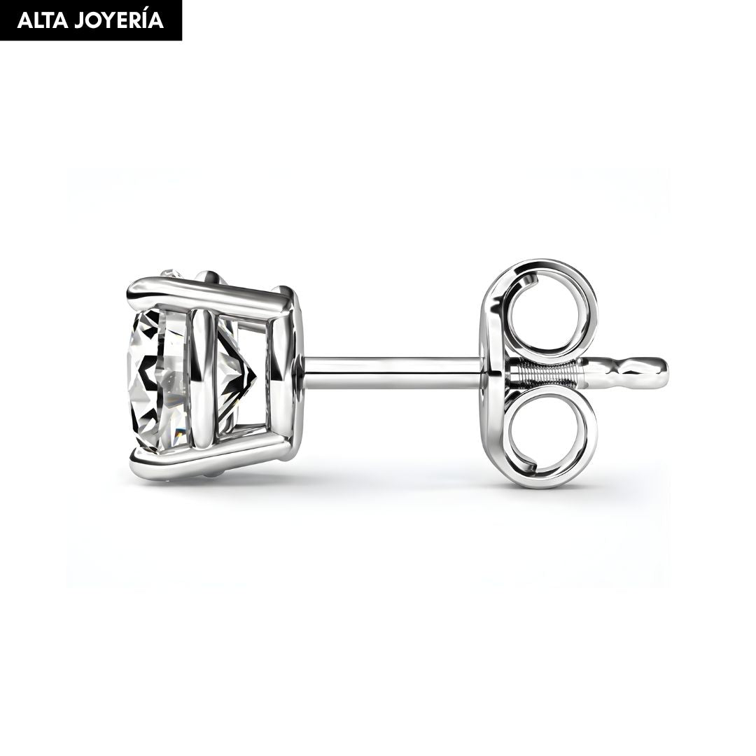 Aretes OJA N° 2 | Oro Blanco & Diamante