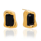 Aretes Espejo Negro