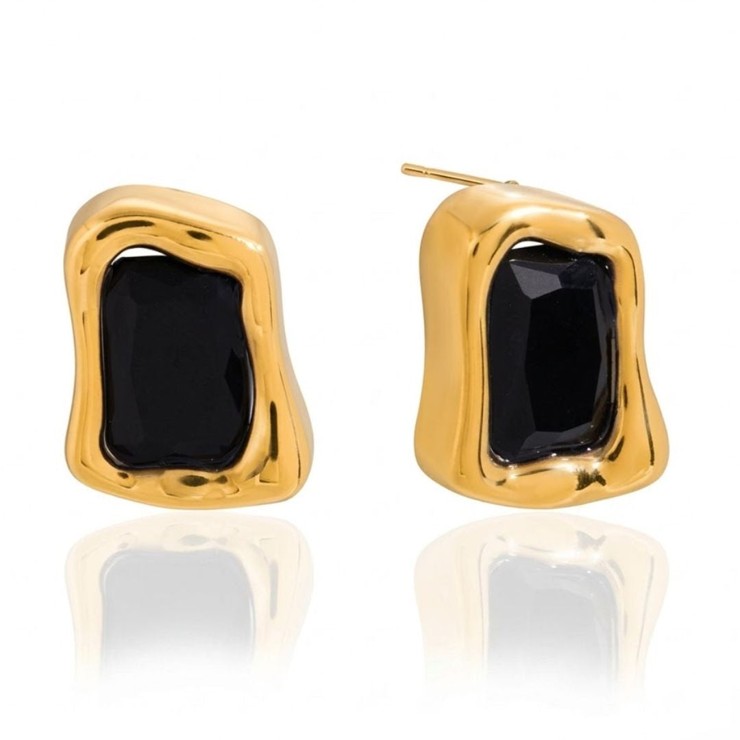 Aretes Espejo Negro