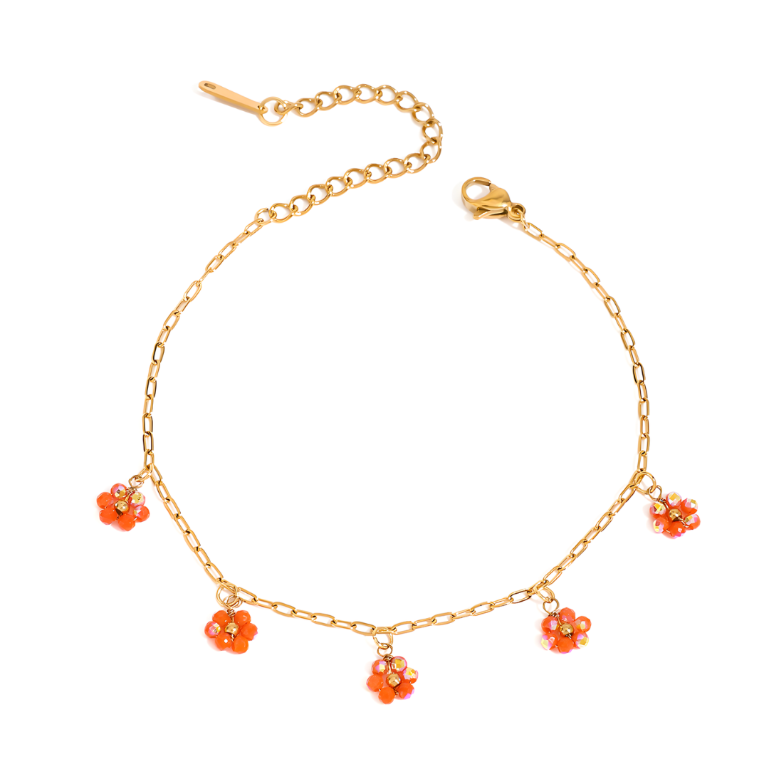 Pulsera Flor Naranja