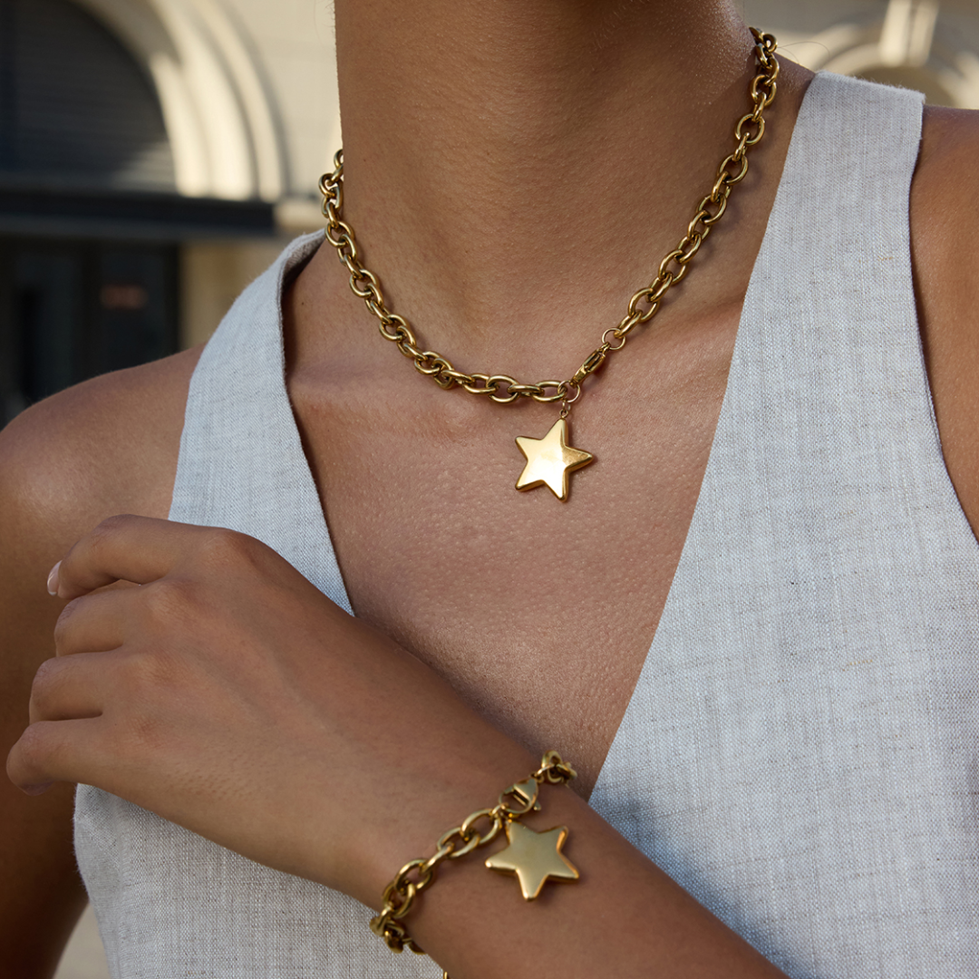 SET COLLAR Y PULSERA STAR CHUNKY