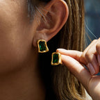 Aretes Espejo Verde