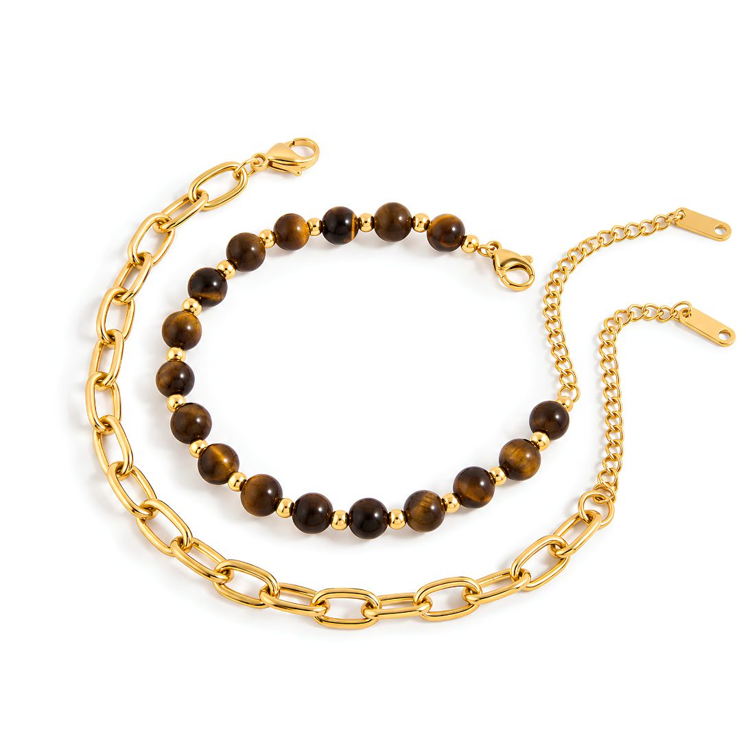 PULSERA CADENA LUNAR 2PZ